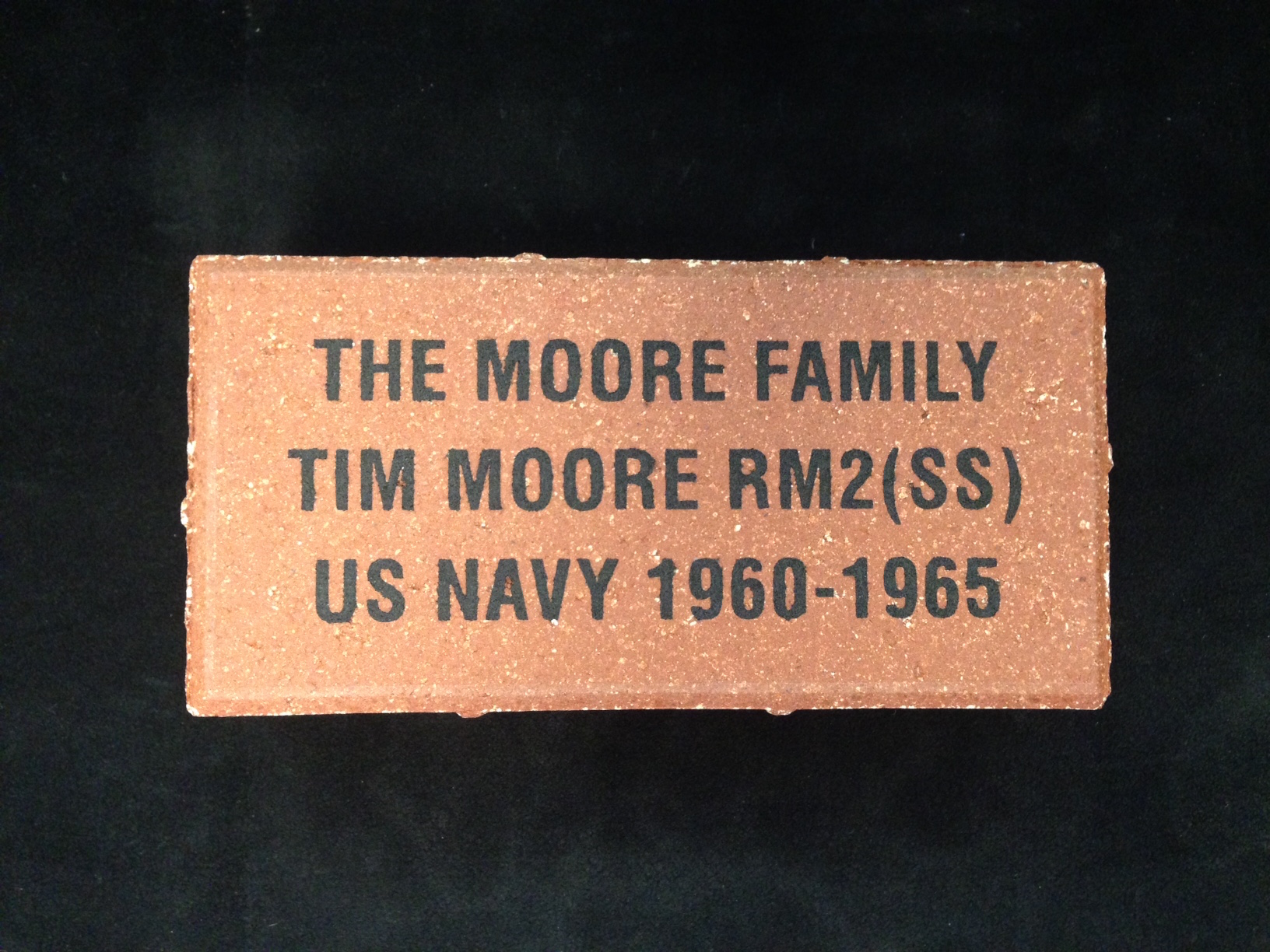 Engraved 4 x 8 Clay Brick