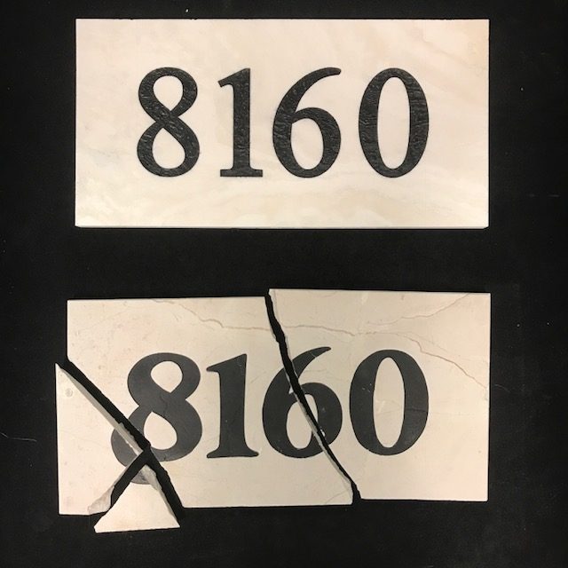 Striking Stone Address Tiles