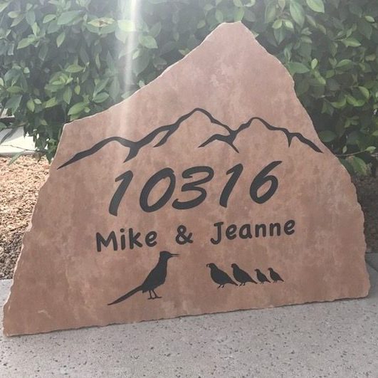 Striking Stone Address Signs