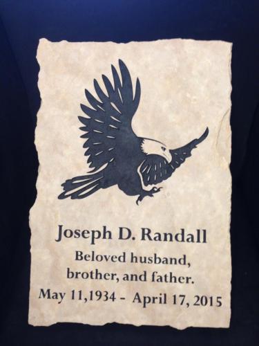 Eagle Sandstone Engraved