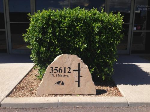 Flagstone Directional Sign for Deliveries