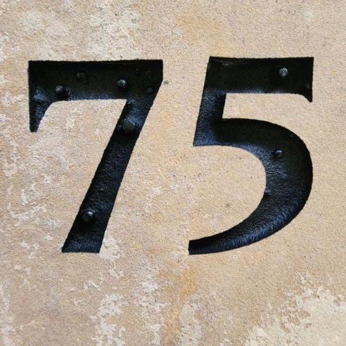 Square house number sign
