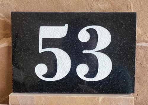 Square house number sign