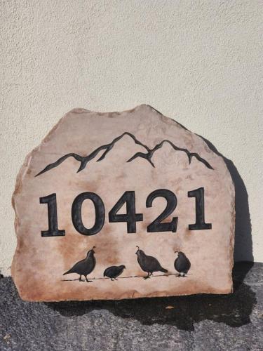 Decorative house plaque engraved on Sandstone(Flagstone)