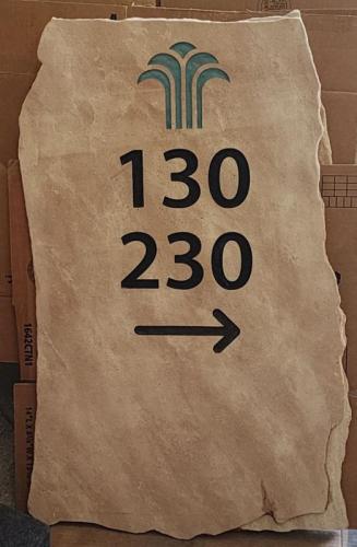 address sign engraved on Sandstone(Flagstone)