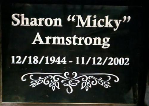 Engraved Headstone on granite