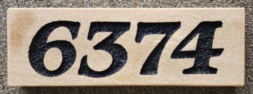 House plaque engraved